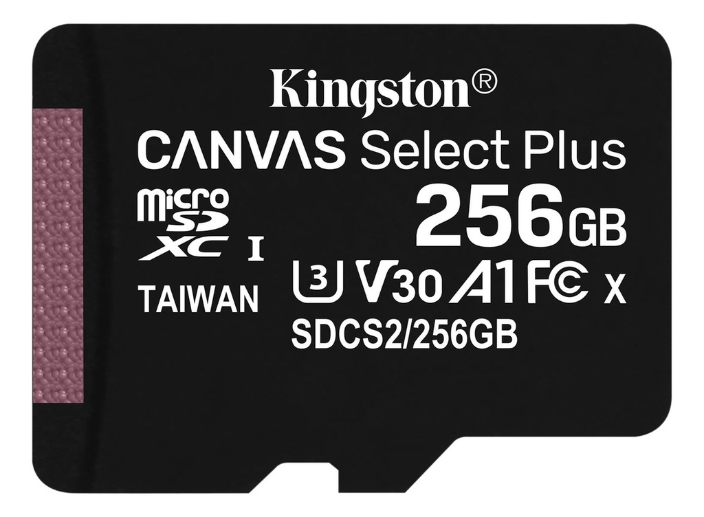 Tarjeta De Memoria Kingston Sdxc/256gb Canvas Select Plus Con Adaptador Sd 256gb