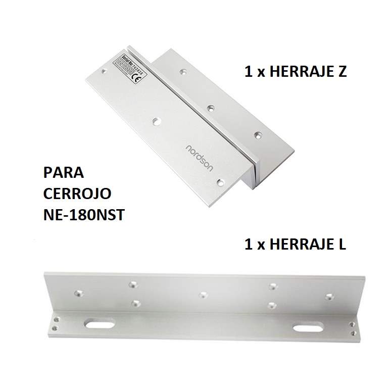 Herrajes Z y L para cerrojo NE-180NST
