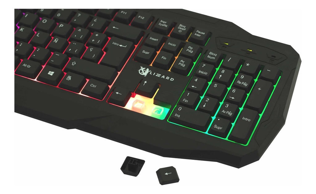 Teclado X-Lizzard gamer RGB en español usb