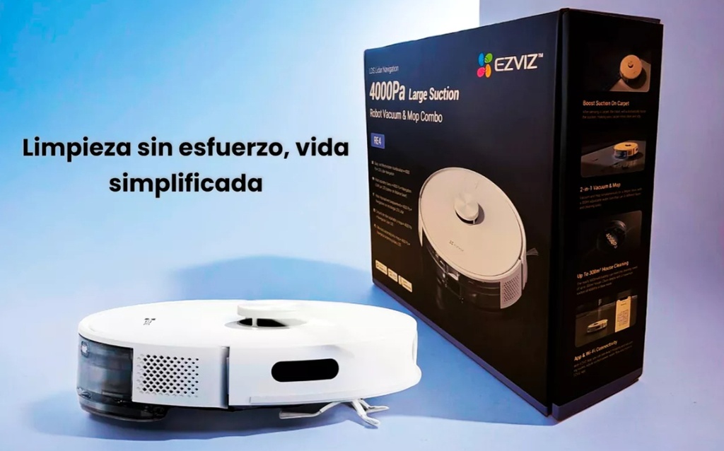 Aspiradora Robot Smart Alexa Bateria 4930mah Blanca Ezviz Blanco
