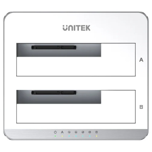 Dock Station Unitek doble bahía para Discos 2.5" y 3.5" SATA 6