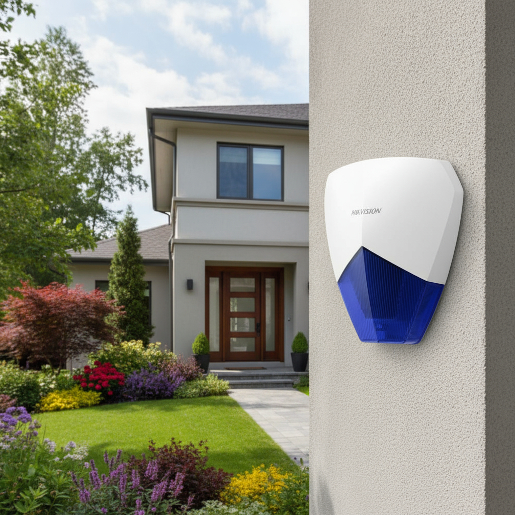 Sirena Exterior Cableada Azul