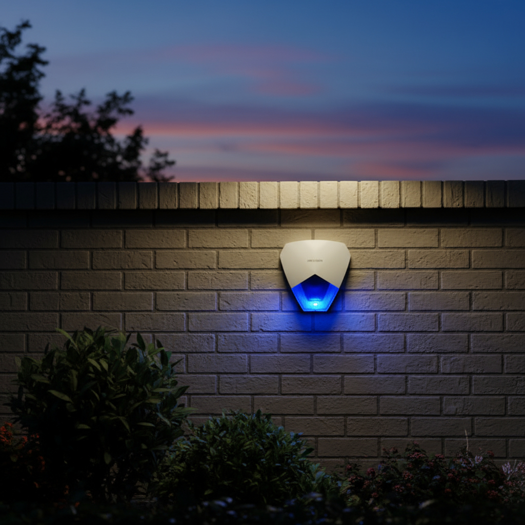 Sirena Exterior Cableada Azul