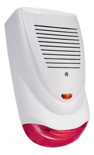 Sirena Con Flash 12v Autoalimentada - Roja