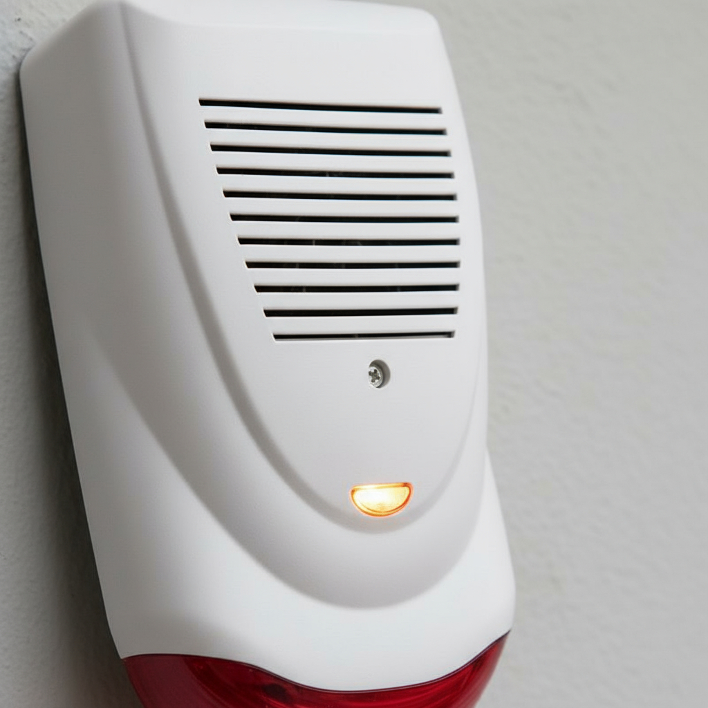 Sirena Con Flash 12v Autoalimentada - Roja