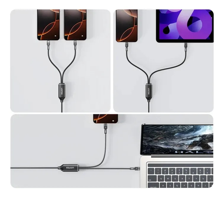 Cable Unitek Pd100w Usb-c Dual