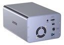 Gabinete Externo Dual Unitek Usb 3.0 Para 2 Discos Con Raid Plateado