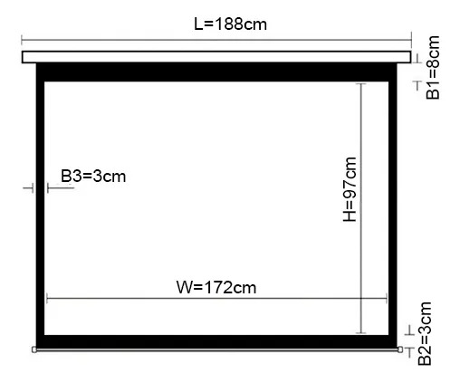 Pantalla Para Proyector 77'' 16:9