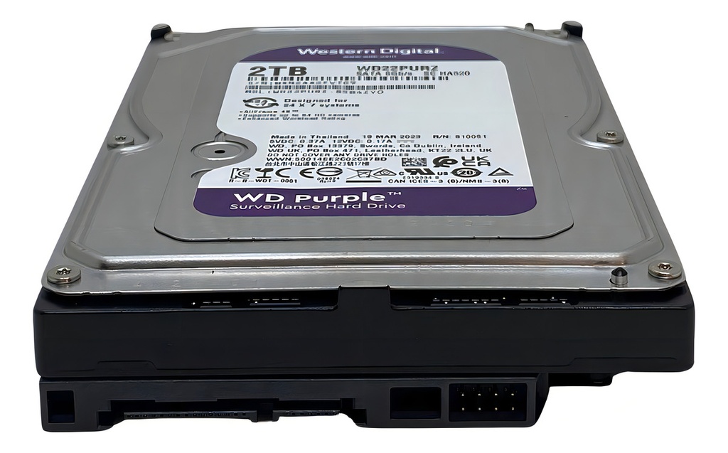 Disco Duro Hdd Western Digital Purple, 2tb, 3.5', 256mb