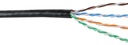 Cable Utp Cat5e Exterior 100% Cobre - Negro - Pvc