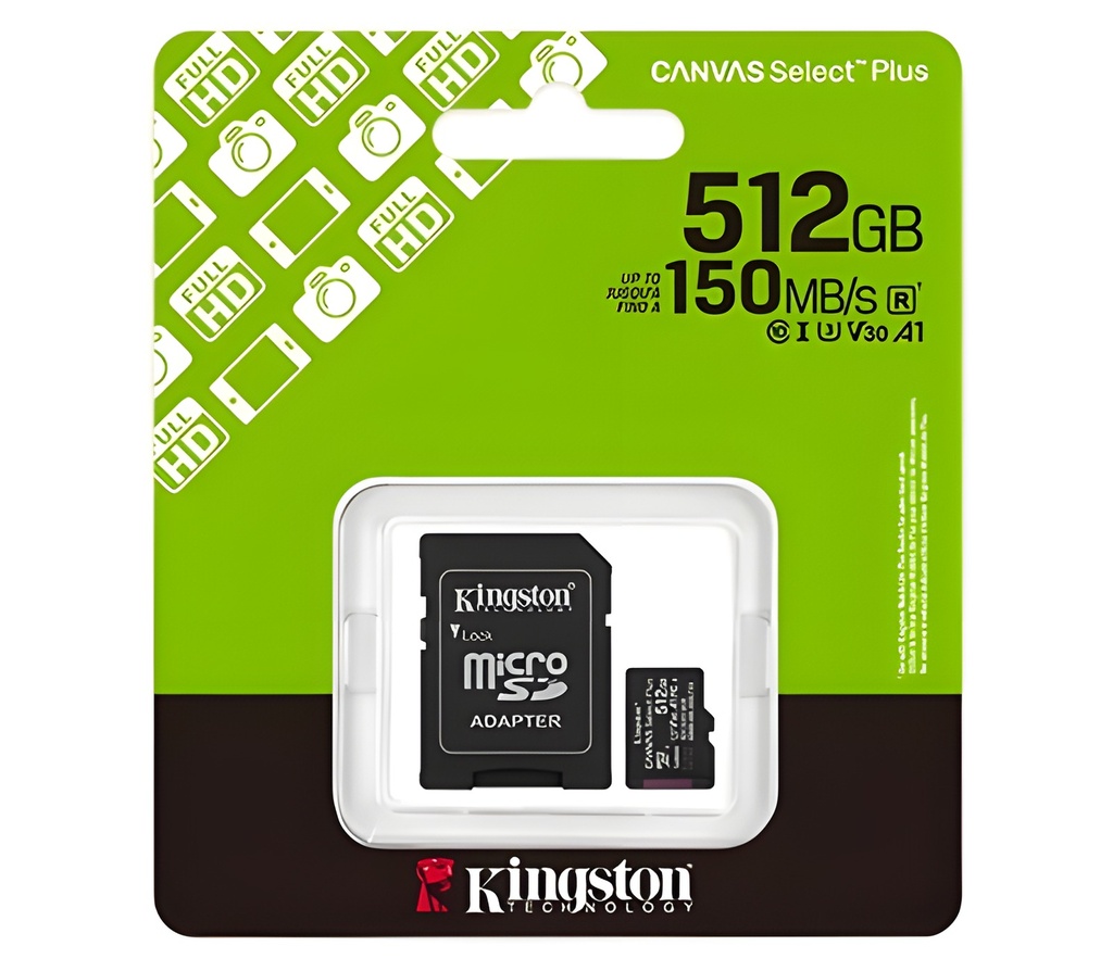 Tarjeta microSD 512GB Clase 10 Uhs-I