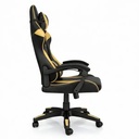 Silla Gamer ergonómica con masajes negra y dorada