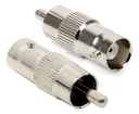 20 Adaptadores Bnc Hembra A Rca Macho