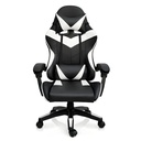 Silla Gamer ergonómica con masajes negra y blanca