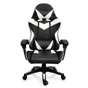 Silla Gamer ergonómica con masajes negra y blanca