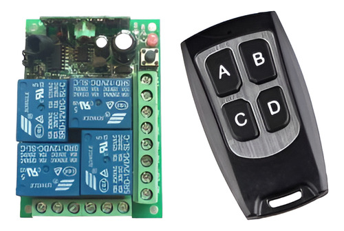 Receptor De Control Remoto 4 Canales C/control Remoto