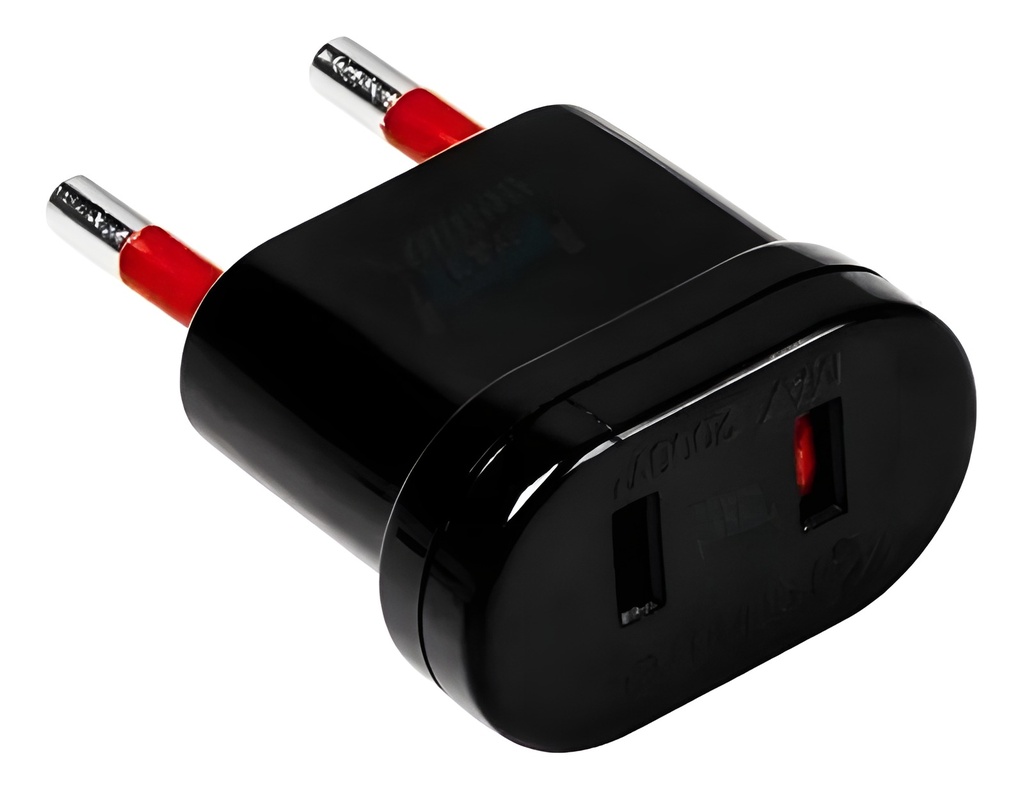 Kits 5 Adaptador Ficha Americana A 2 En Linea