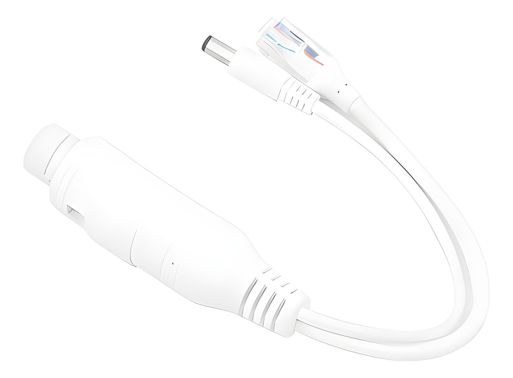 Rj45 Hembra A Rj45 48v A Rj45 100mb + Plug 12v Exterior Ip66