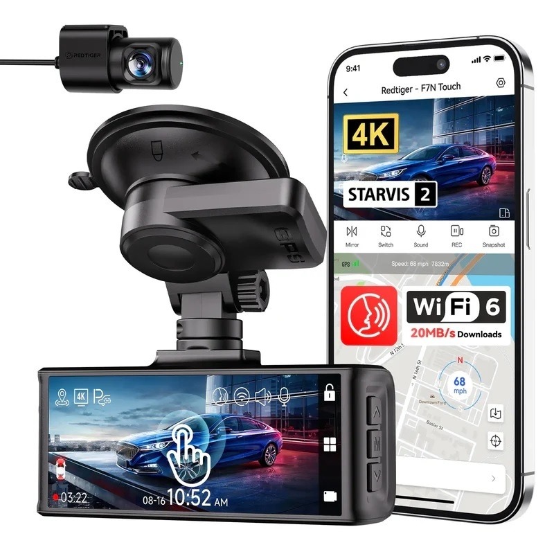 Dashcam Redtiger F7N Touch 4K UHD Doble Canal