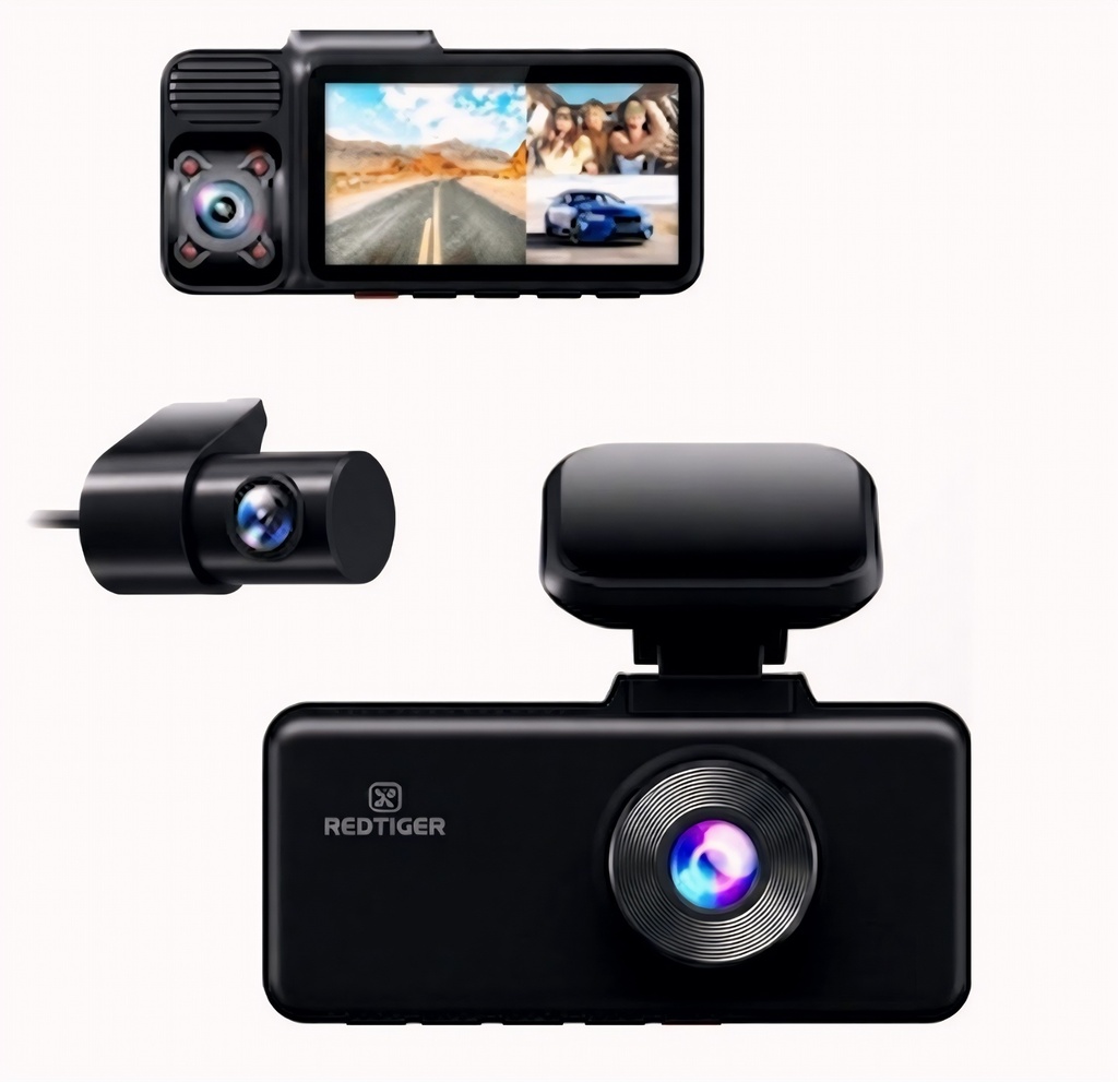 Dashcam Redtiger F17 4K Triple Canal GPS WiFi