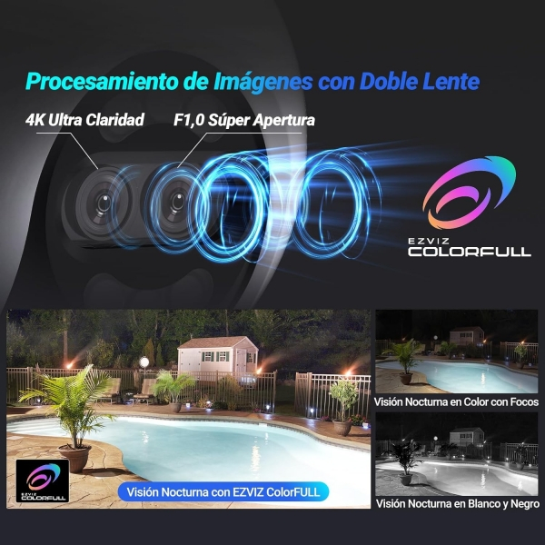 Camara Wifi Ptz 4k + 1080p 4mm