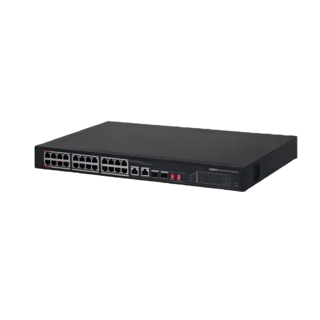 Switch No Administrable 26 Puertos 10/100Mbps 2 Uplinks 1000 Mbps PoE 240W