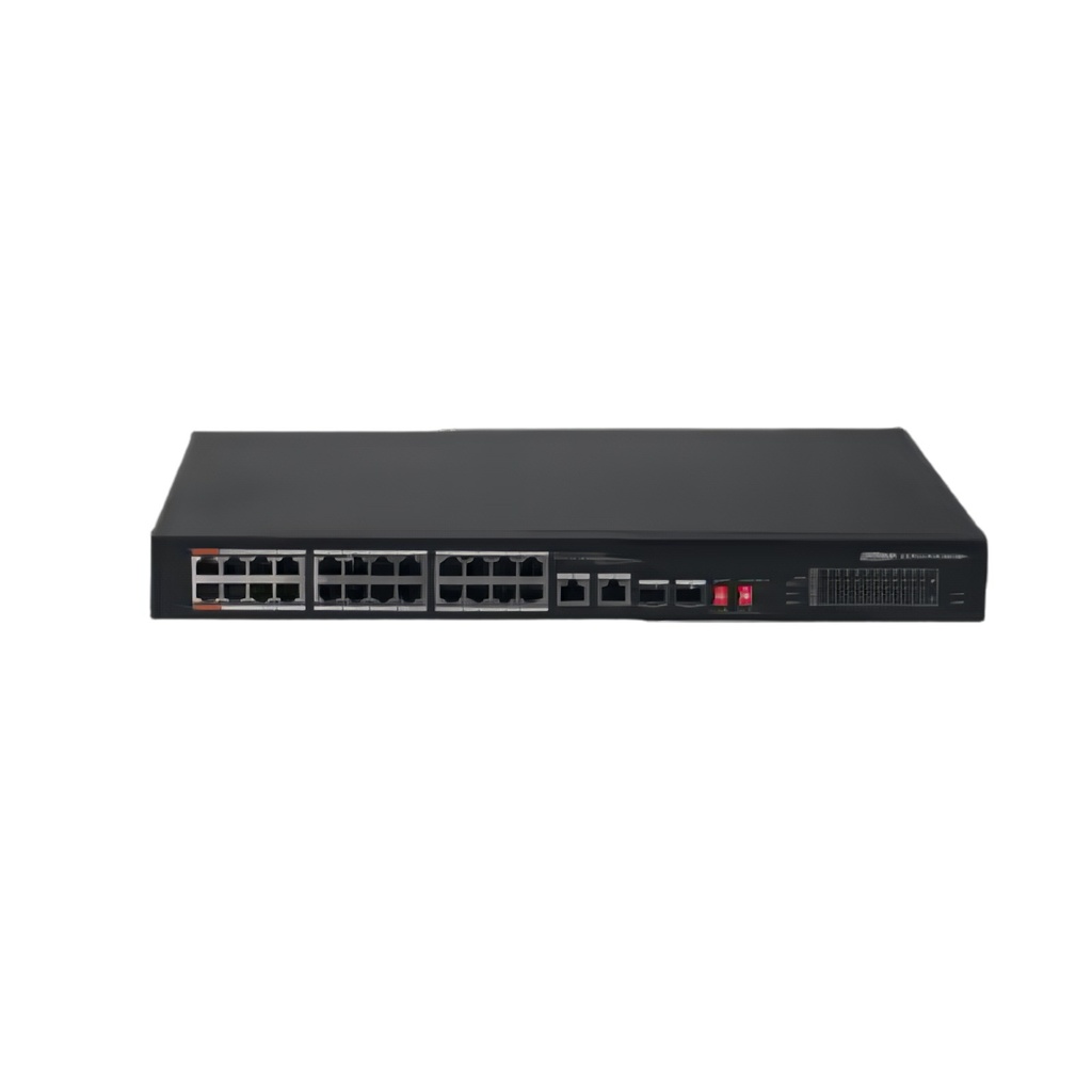 Switch No Administrable 26 Puertos 10/100Mbps 2 Uplinks 1000 Mbps PoE 240W