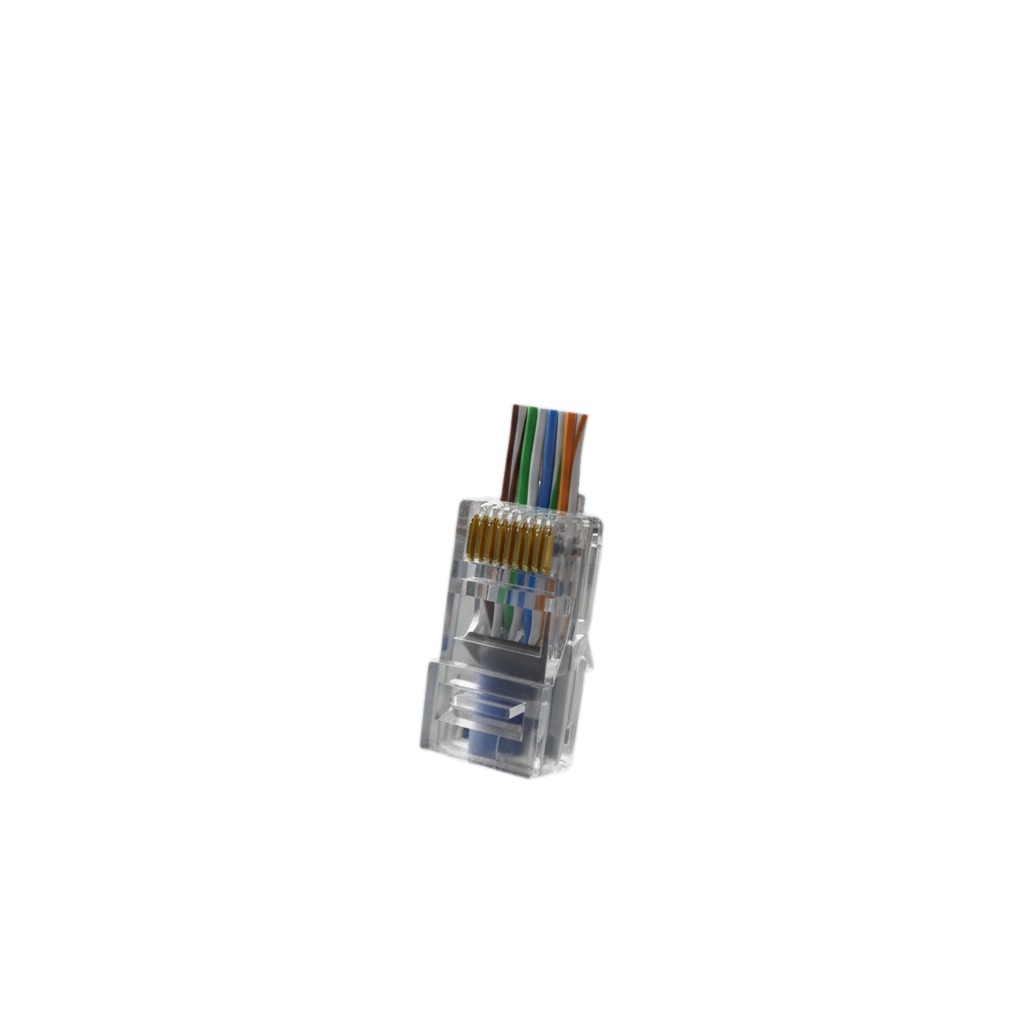 Kit 100 Conectores Rj45 Pasante Cat 5