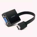 Adaptador Ugreen HDMI a VGA + 3.5mm Full HD BK