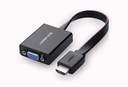 Adaptador Ugreen HDMI a VGA + 3.5mm Full HD BK