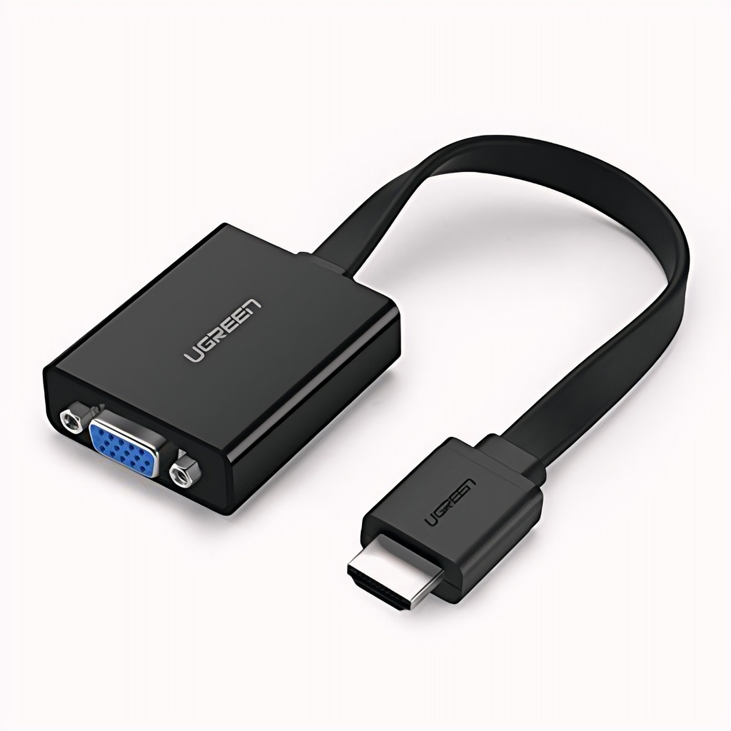 Adaptador Ugreen HDMI a VGA + 3.5mm Full HD BK