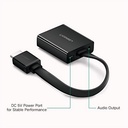 Adaptador Ugreen HDMI a VGA + 3.5mm Full HD BK