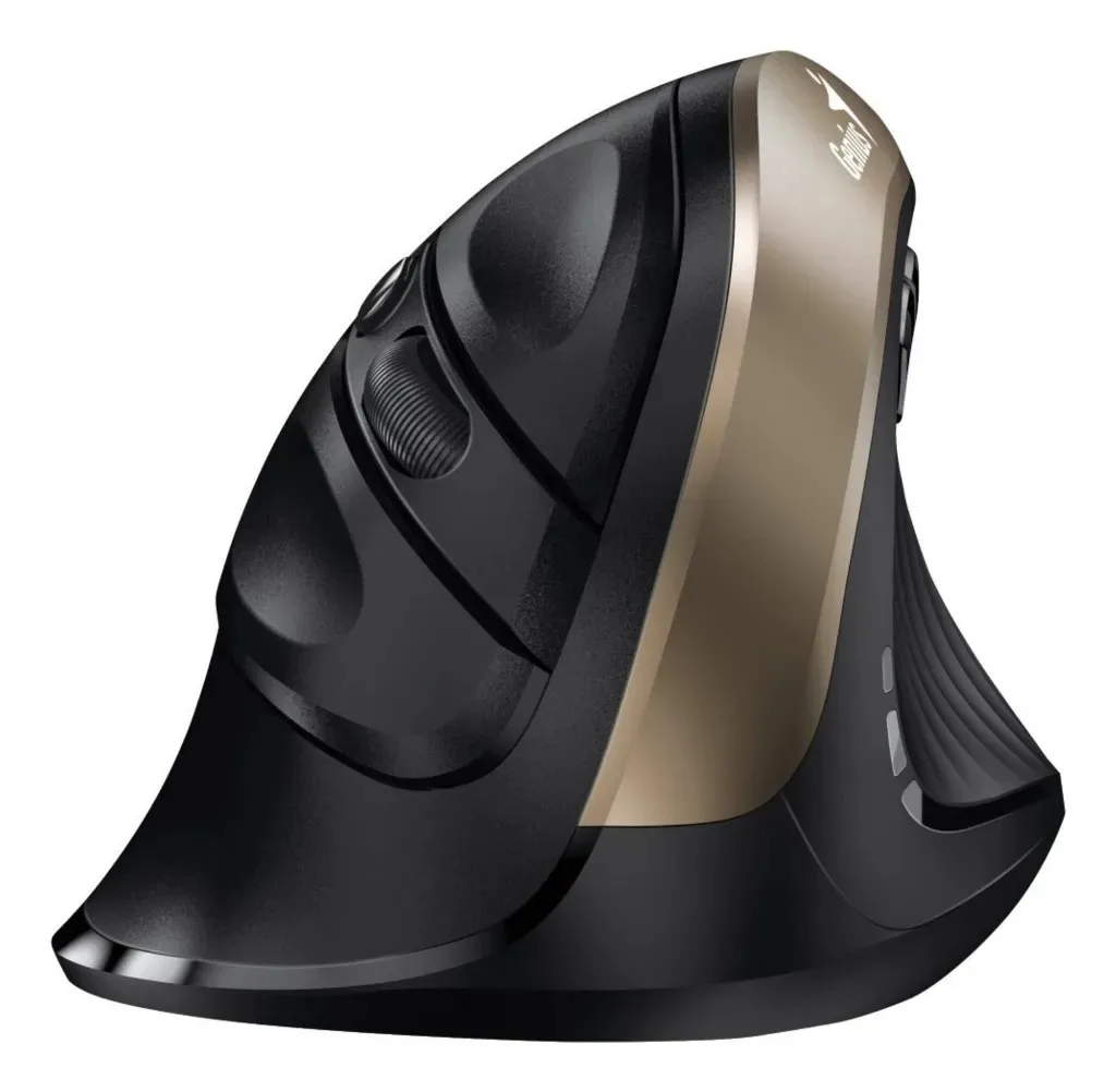 Mouse Genius Ergo Inalámbrico Dorado Negro