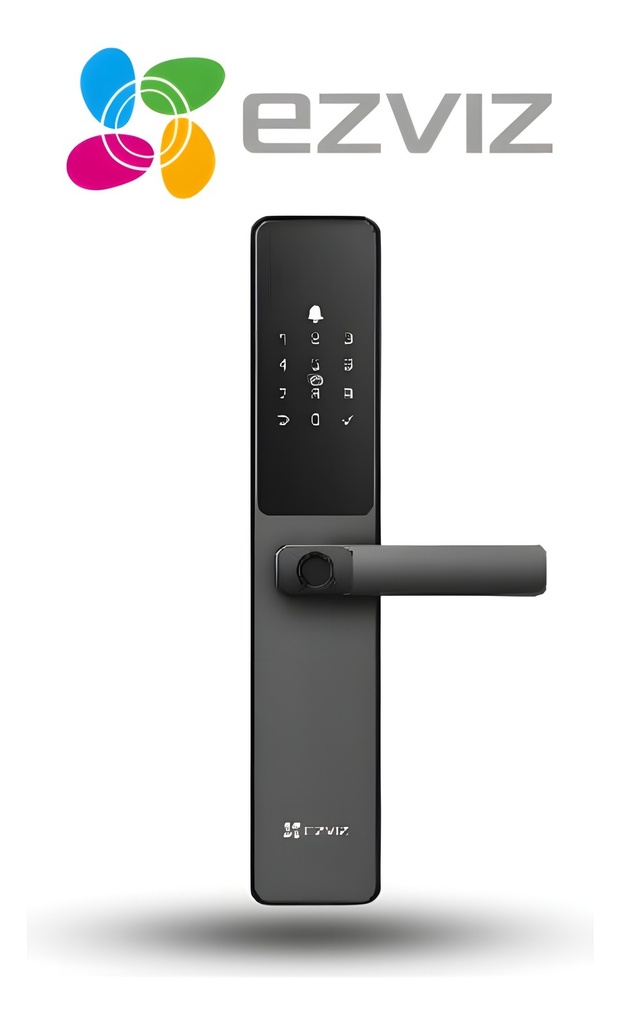 Cerradura Inteligente Biométrica Ezviz Cs-dl05 Ip65, Color N Black