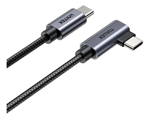 Cable Unitek Usb-c A Usb-c 90 Grados Pd 100w 1m Negro