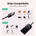 Adaptador de Sonido Ugreen USB Externo Bk