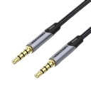 Cable de Audio TRRS a 3.5 mm   Macho/Macho / 2M / Gris  BAQHH  Vention