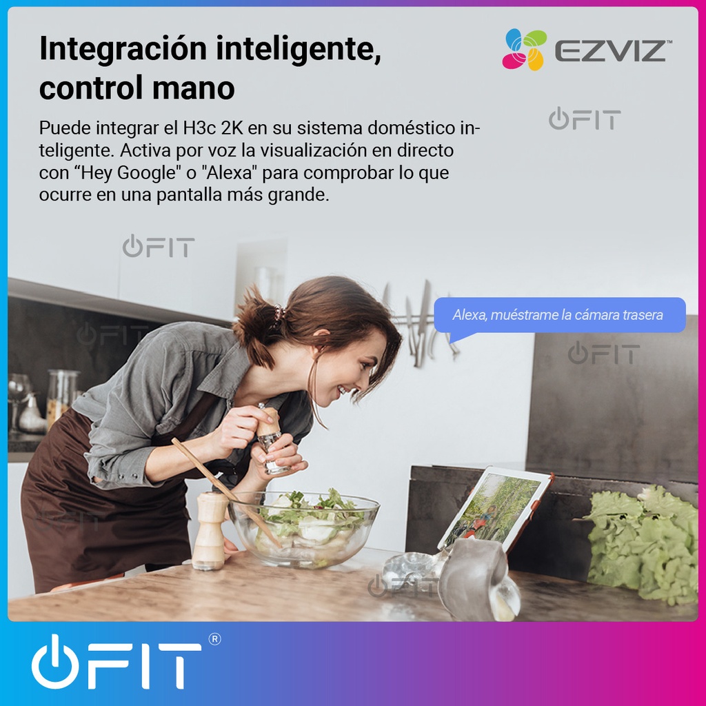 Camara Exterior Wifi 2k Lente 4mm Ezviz