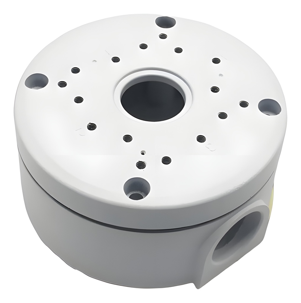 Caja Estanco De Aluminio 105x50mm Para Cámara Domo Blanco