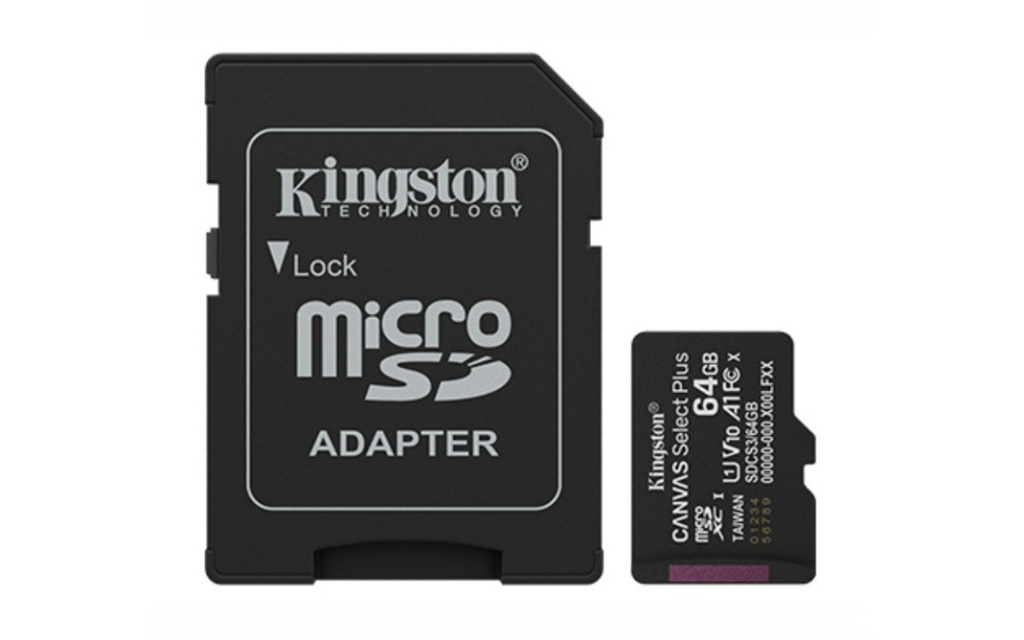 Memoria microSD 64Gb Uhs-I 100Mb/s V10 A1