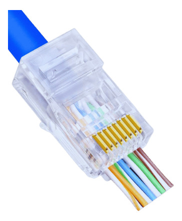 CONECTOR RJ45 PASANTE CAT 5