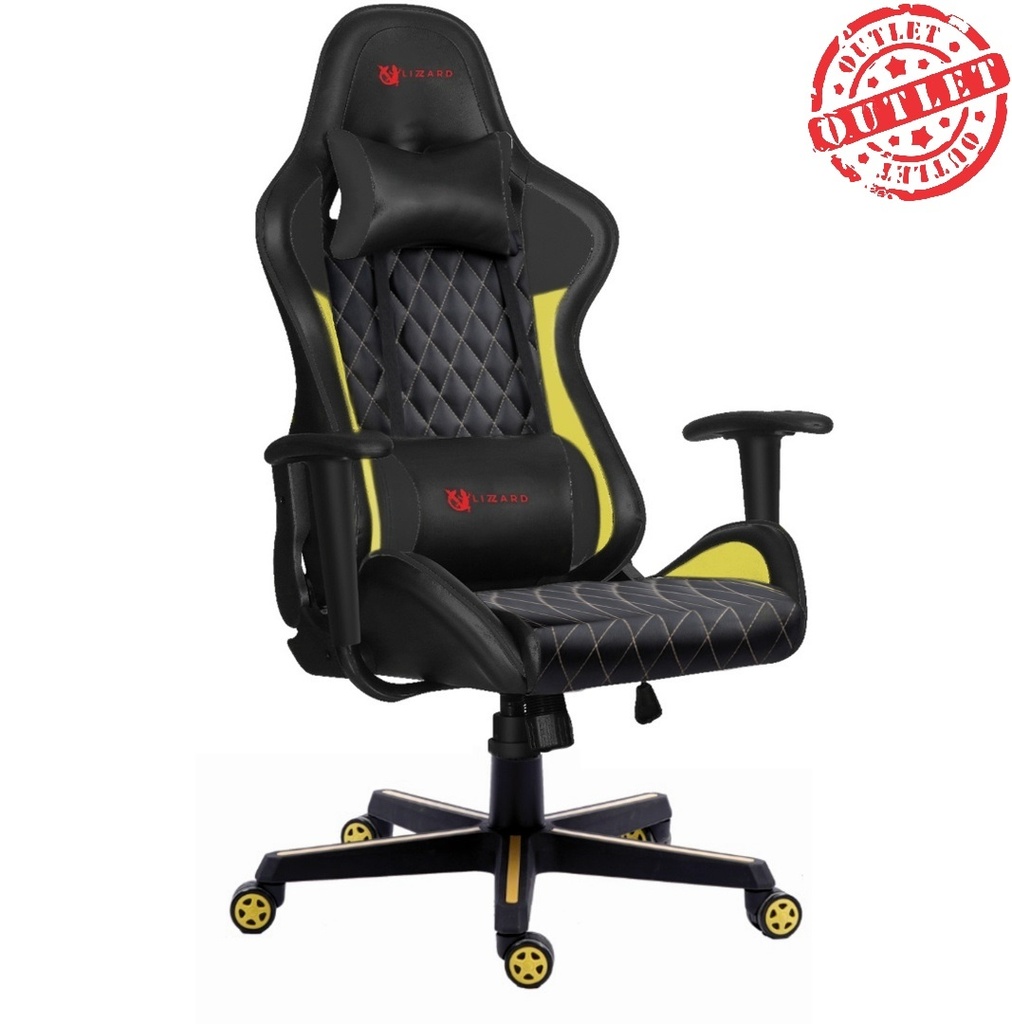 Silla Gamer X-lizzard Negro/amarillo (con detalles)