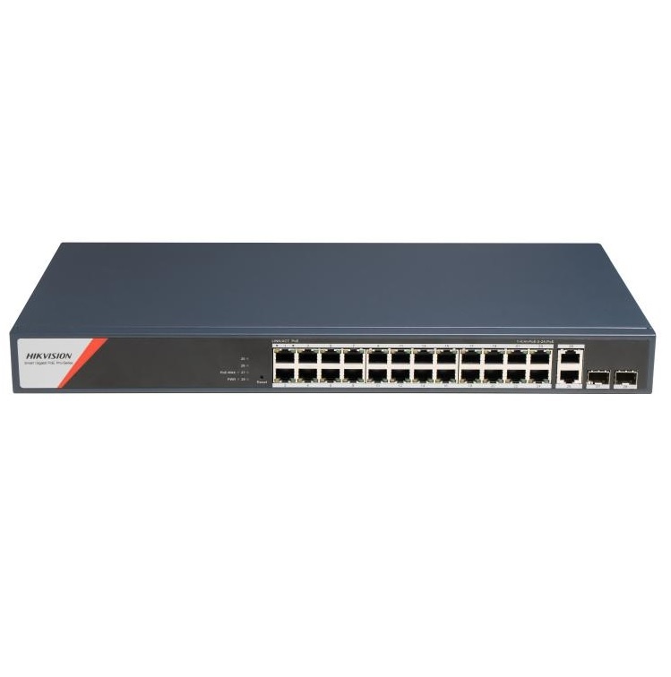 Switch PoE Hikvision Smart 24 puertos gigabit 370w