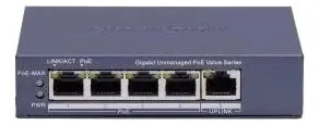 Conmutador PoE 4 Puertos Gigabit Hikvision