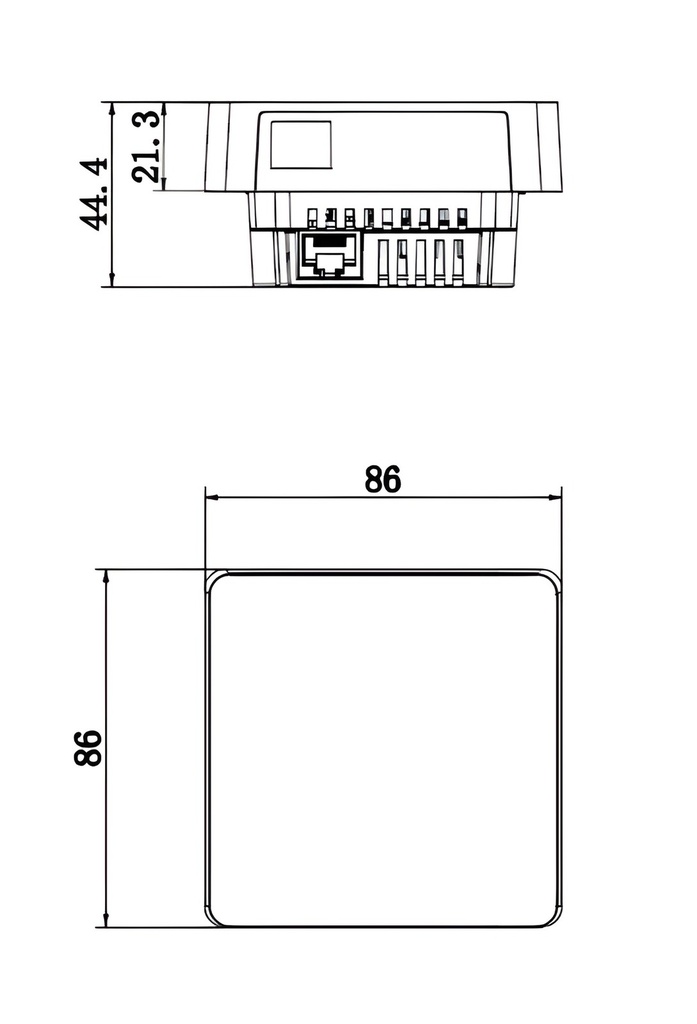 Access Point WiFi 6 3000M Para Pared PoE