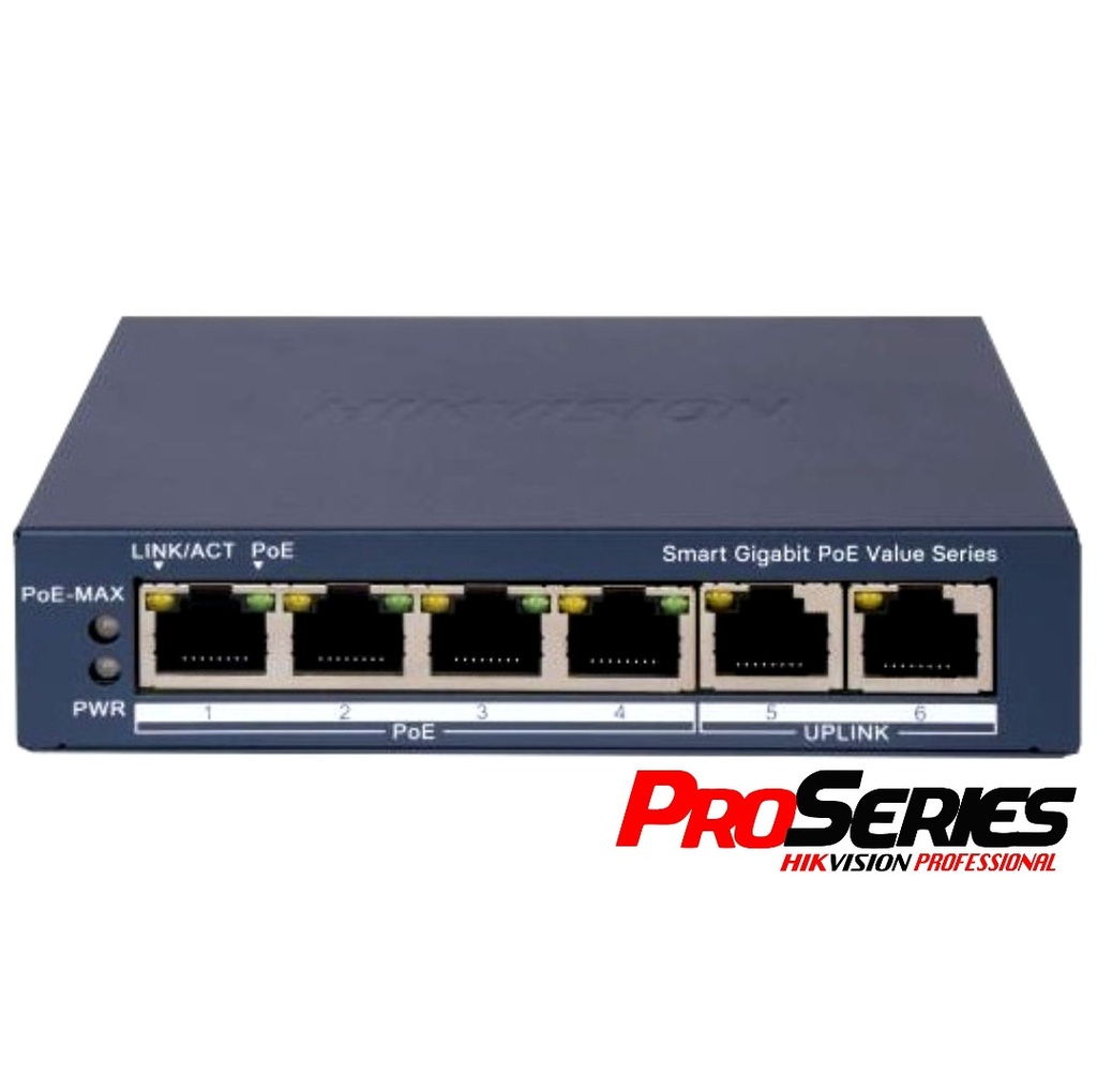 Switch No Administrable 6 Puertos Gigabit HIKVISION