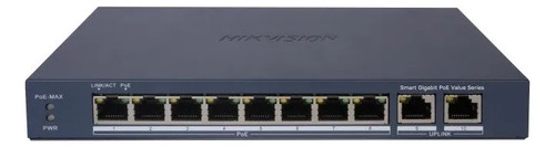 Switch PoE Hikvision 10 puertos gigabit 60w admin.