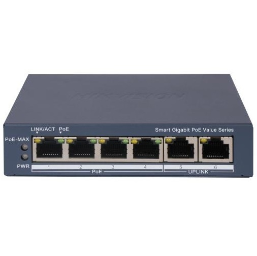 Conmutador PoE 6 Puertos Gigabit