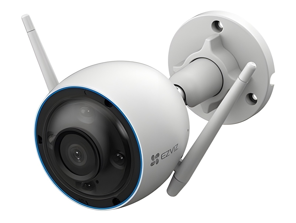 Cámara IP Torreta 3K Exterior Lente 4mm Visión Nocturna Color 30m Audio Bidireccional WizSense