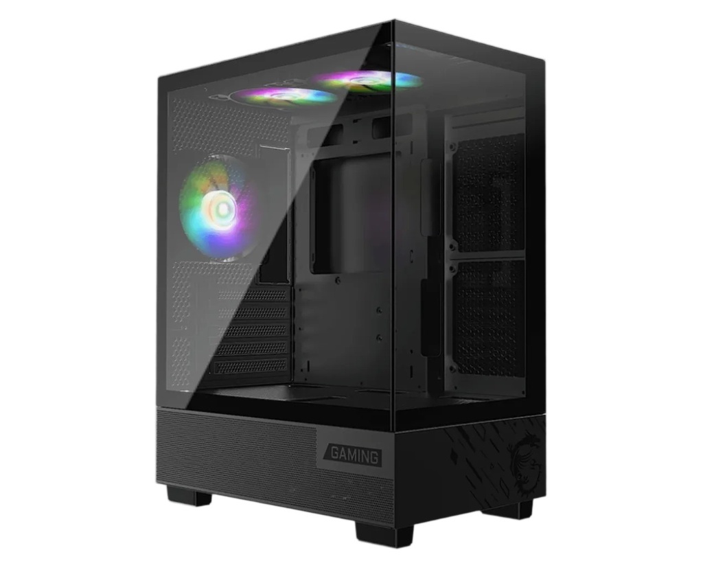 Gabinete Mid-Tower Atx Negro Con Ventiladores Rgb Automáticos